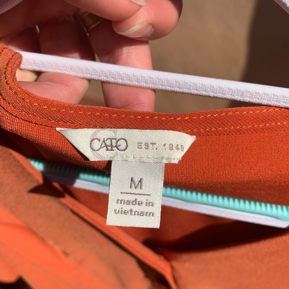 Cato Vibrant Orange Top - Picture 2 of 4